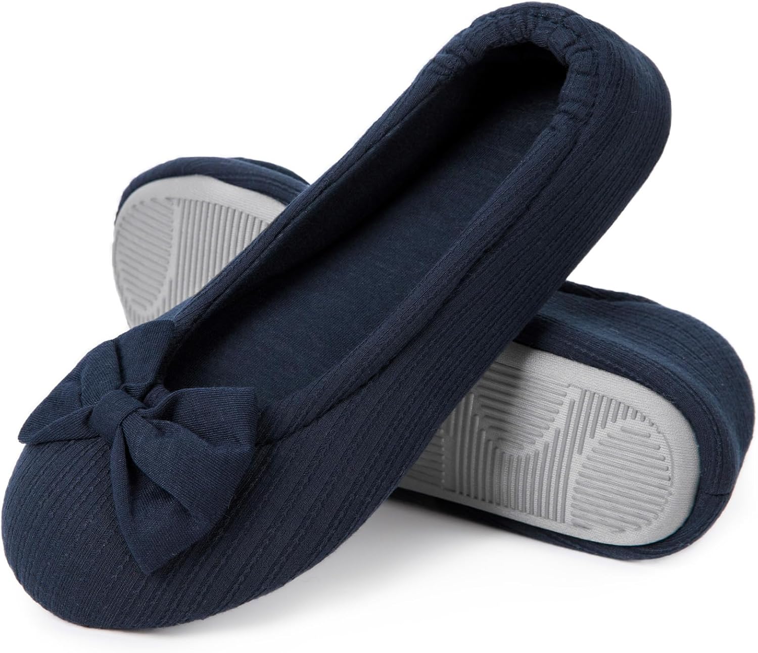 EverFoams Women's Ballerina Slippers Lightweight Comfy Memory Foam House Shoes w...