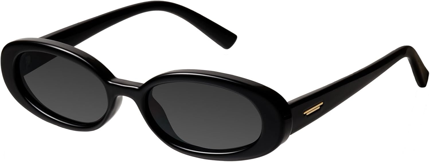 mosanana Retro Tiny Oval Sunglasses for Women with Small Face Narrow Style MS523...