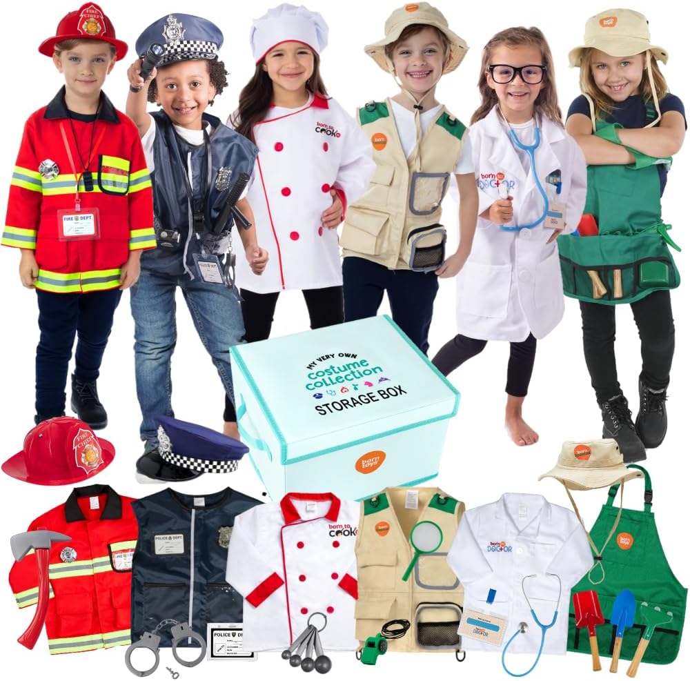 Born Toys Dress Up & Pretend Play Kids Costumes Set Ages 3-7, Washable Kids Dres...