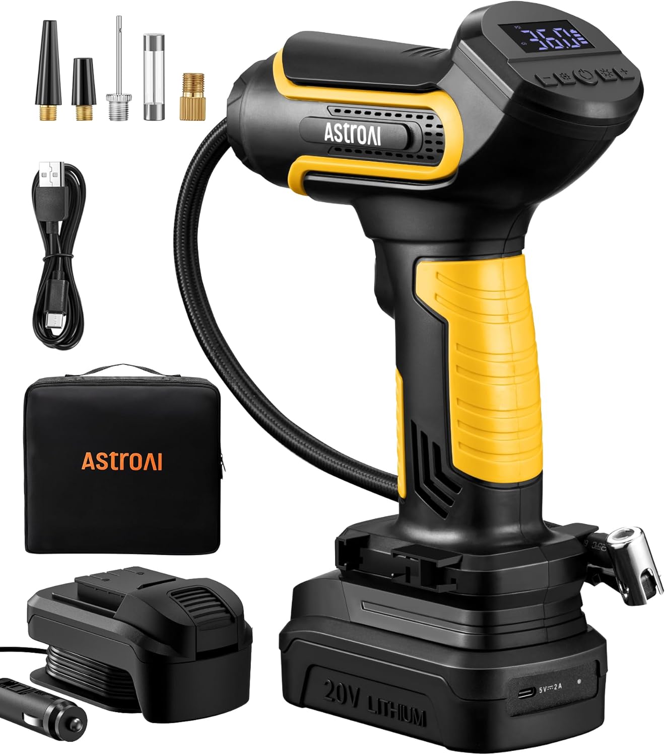 AstroAI Tire Inflator Air Compressor Cordless Car...