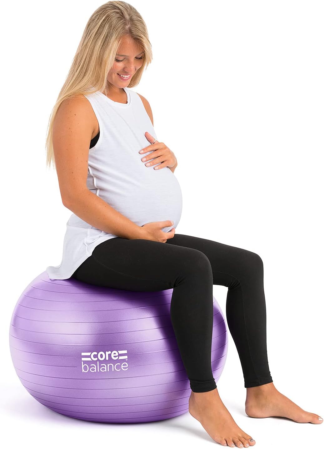Core Balance Pregnancy Ball Anti Burst For Birthing Labour Pre Natal Exercise Wi...