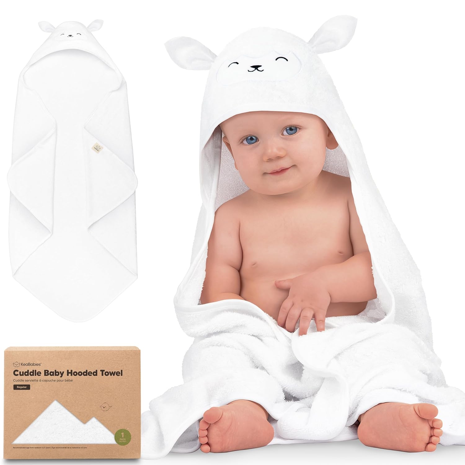 KeaBabies Baby Hooded Towel - Viscose Derived from...