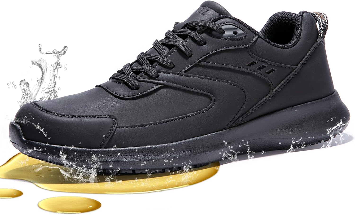 SPIEZ Men's Non Slip Shoes - Waterproof Oilproof Work Trainers for Chef Kitchen...