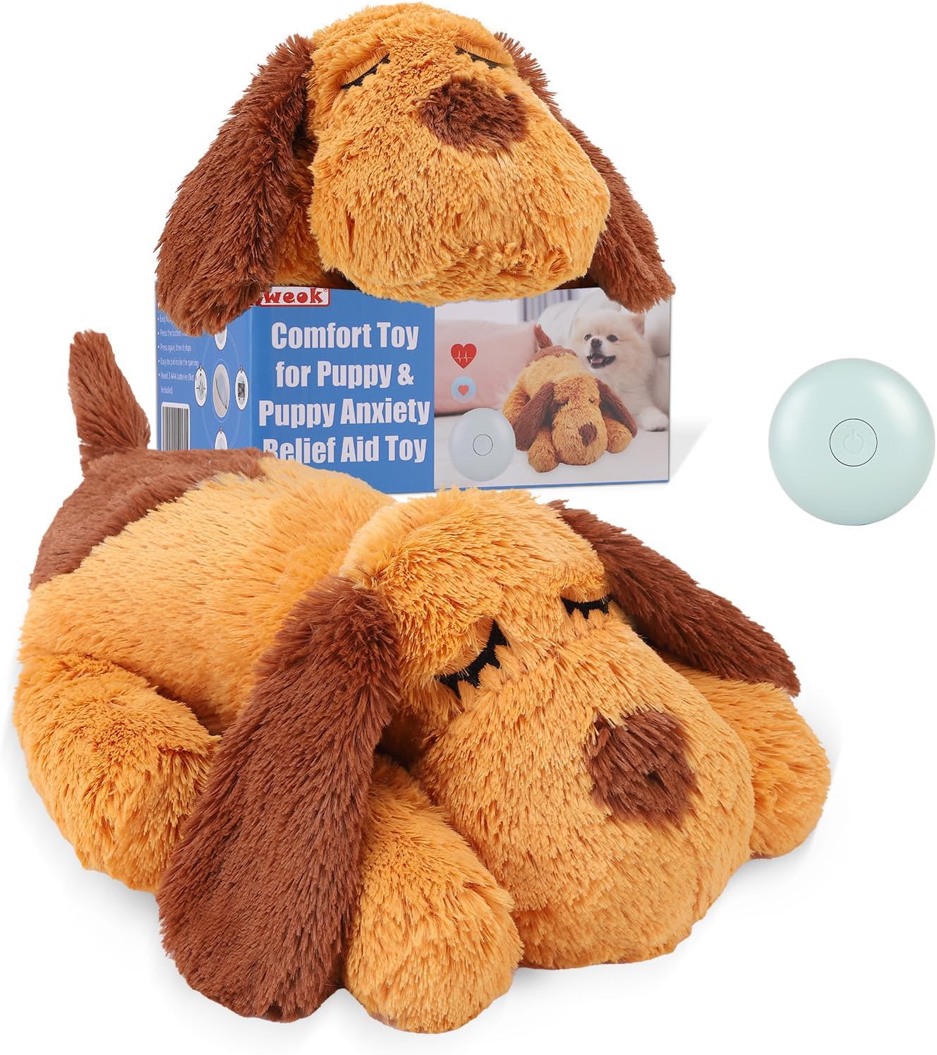 WEOK Puppy Heartbeat Toy- Dog Heartbeat Toy for Separation Anxiety Relief, Puppy...