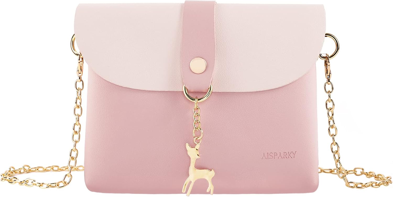 AISPARKY Small Cross Body Bag for Girls PU Leather Shoulder Handbag Cross Body P...