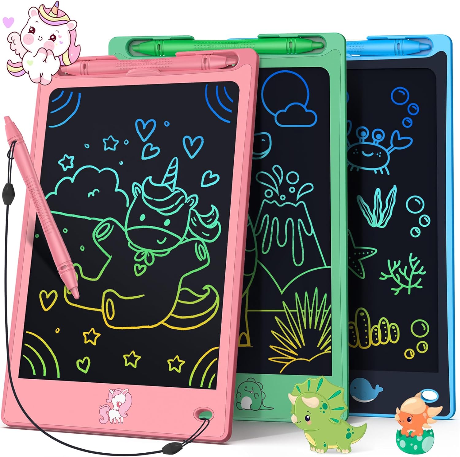 FLUESTON LCD Writing Tablet for Kids,Drawing Tablet for Boys Girls 3 4 5 6 7 8 Y...