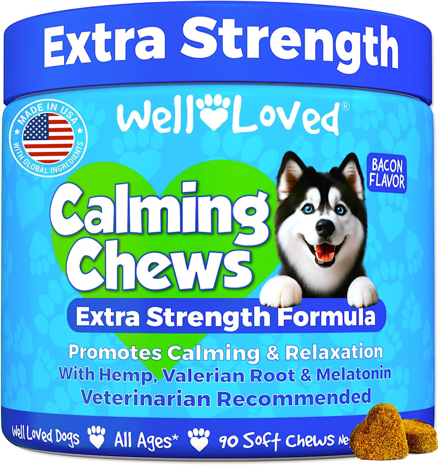 Calming Chews for Dogs - Dog Calming Chews, Made in USA, Vet Recommended, Behavi...