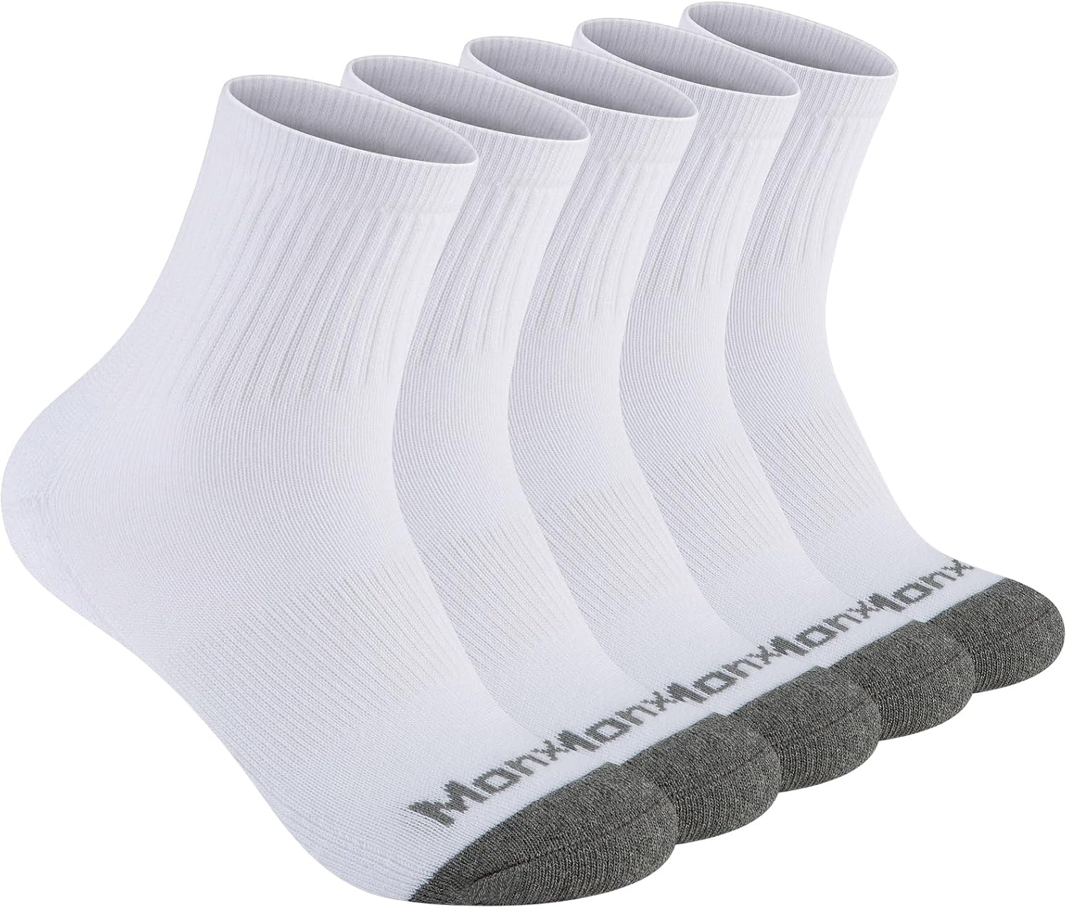 Mens 100% Cotton Cushioned Ankel Socks, Athletic Performance Running Moisture Wi...