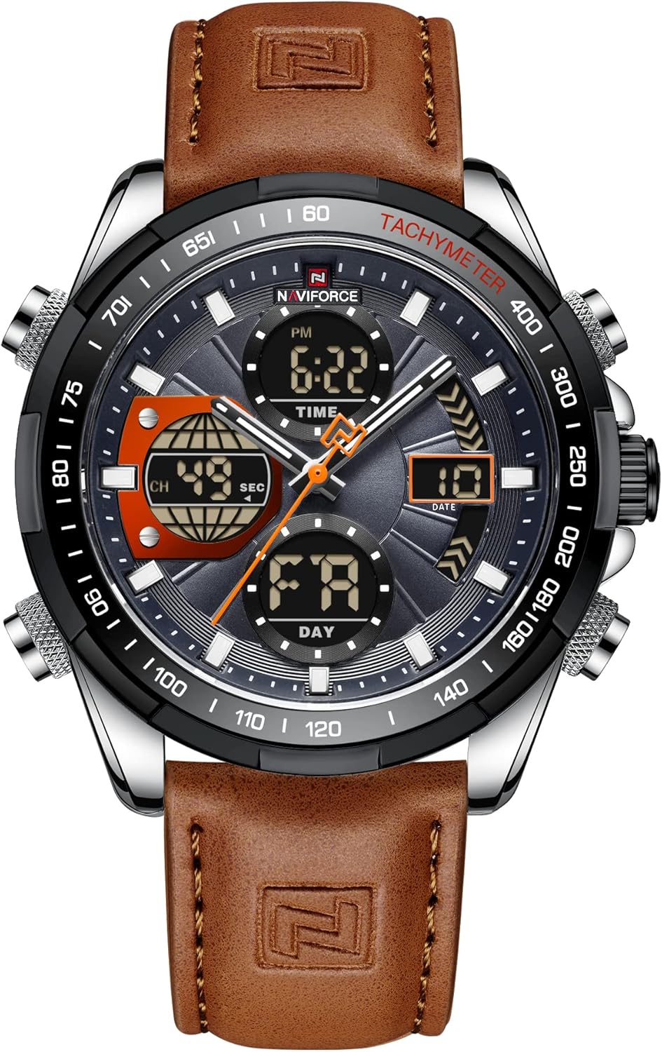 NAVIFORCE Men's Military Digital Watches Analog Quartz Waterproof Watch Sport Mu...