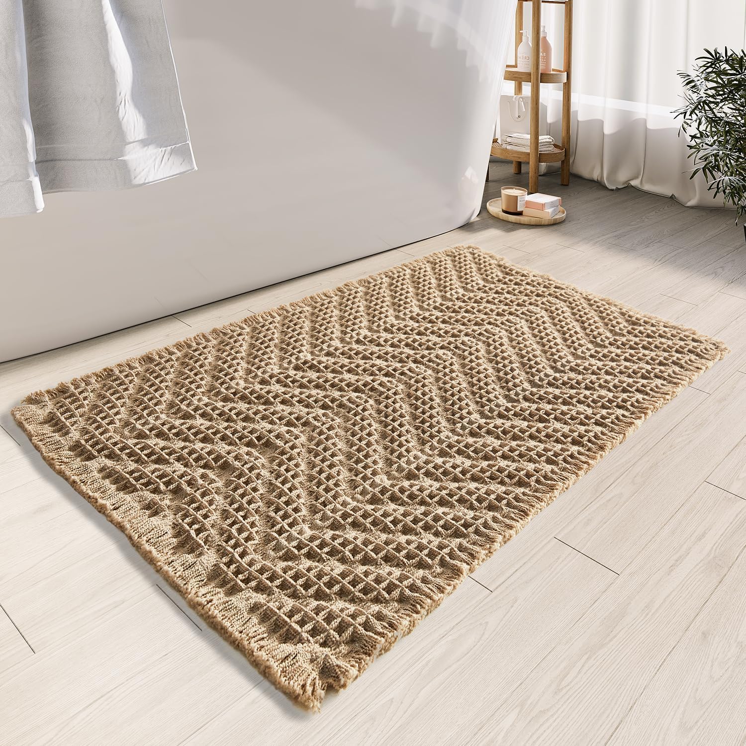 Bathroom Floor Mat,Boho Bath Mat,Super Absorbent Bath Mat,Bathroom Rugs Non Slip...