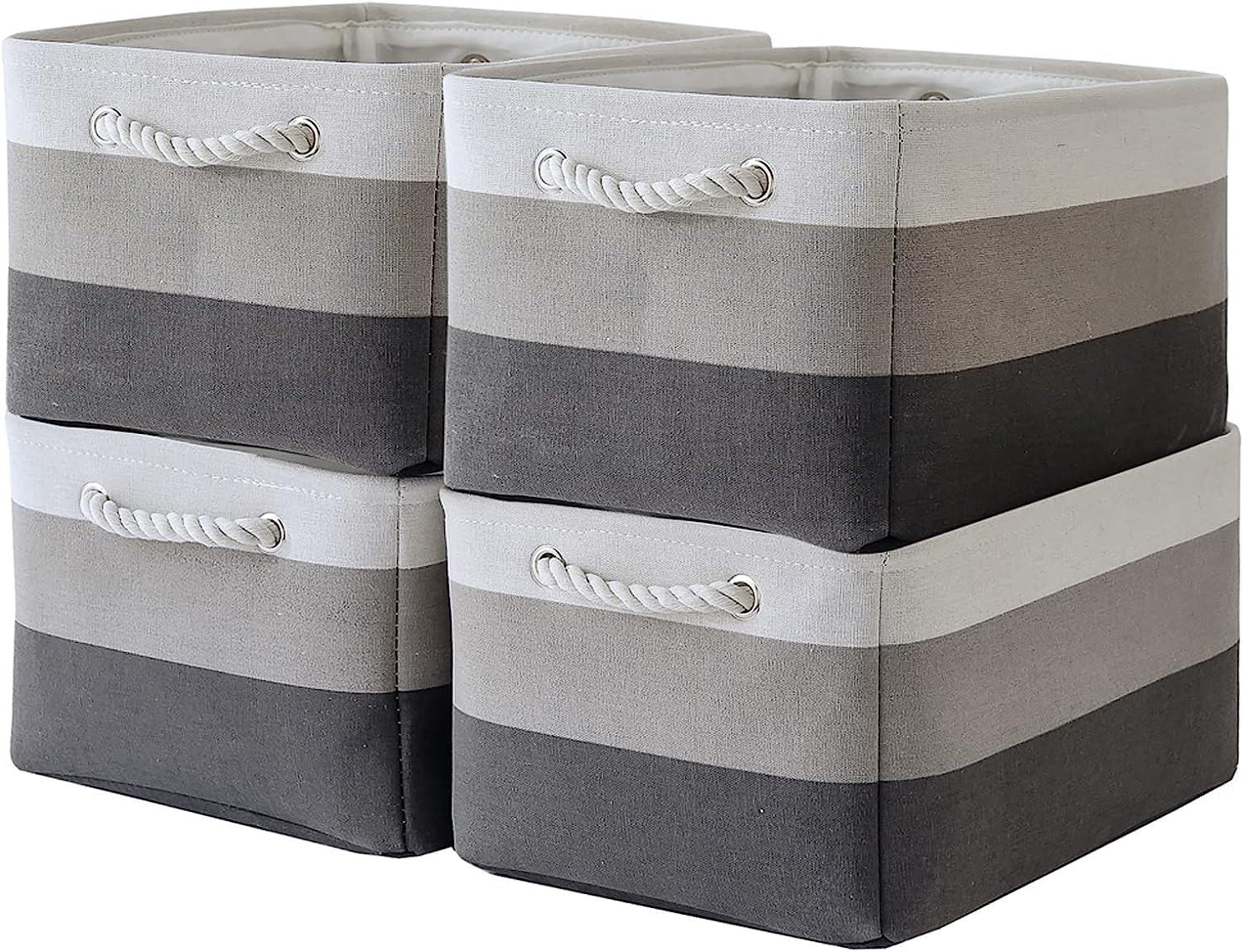 TcaFmac Storage Basket for Organizing - Large 4 Pack 16x12x8 inch Fabric Storage...