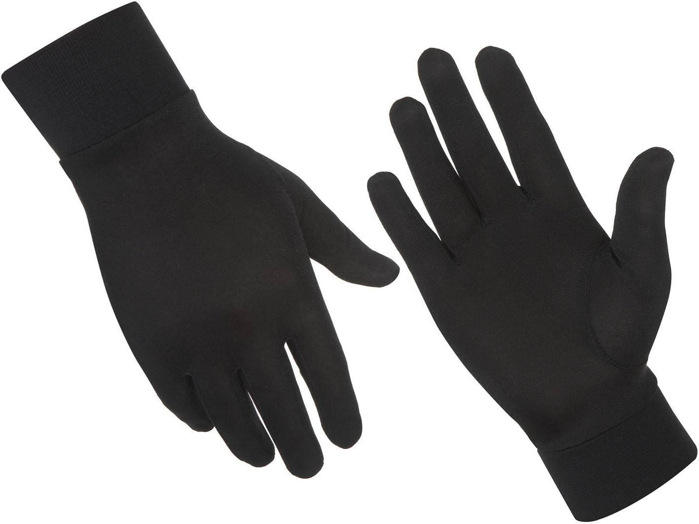 ALASKA BEAR - Natural Silk Gloves Liner Unisex Black XL