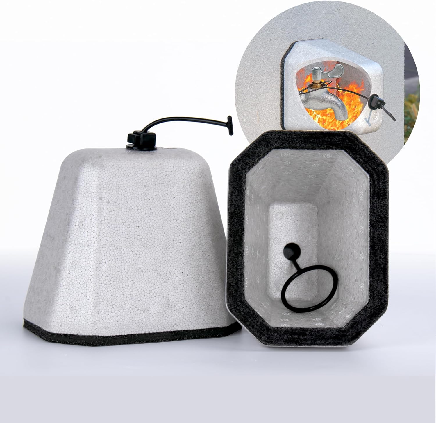 Outdoor Faucet Covers for Winter 2 Pack, Foam Faucet Cover for Winter Freeze Pro...