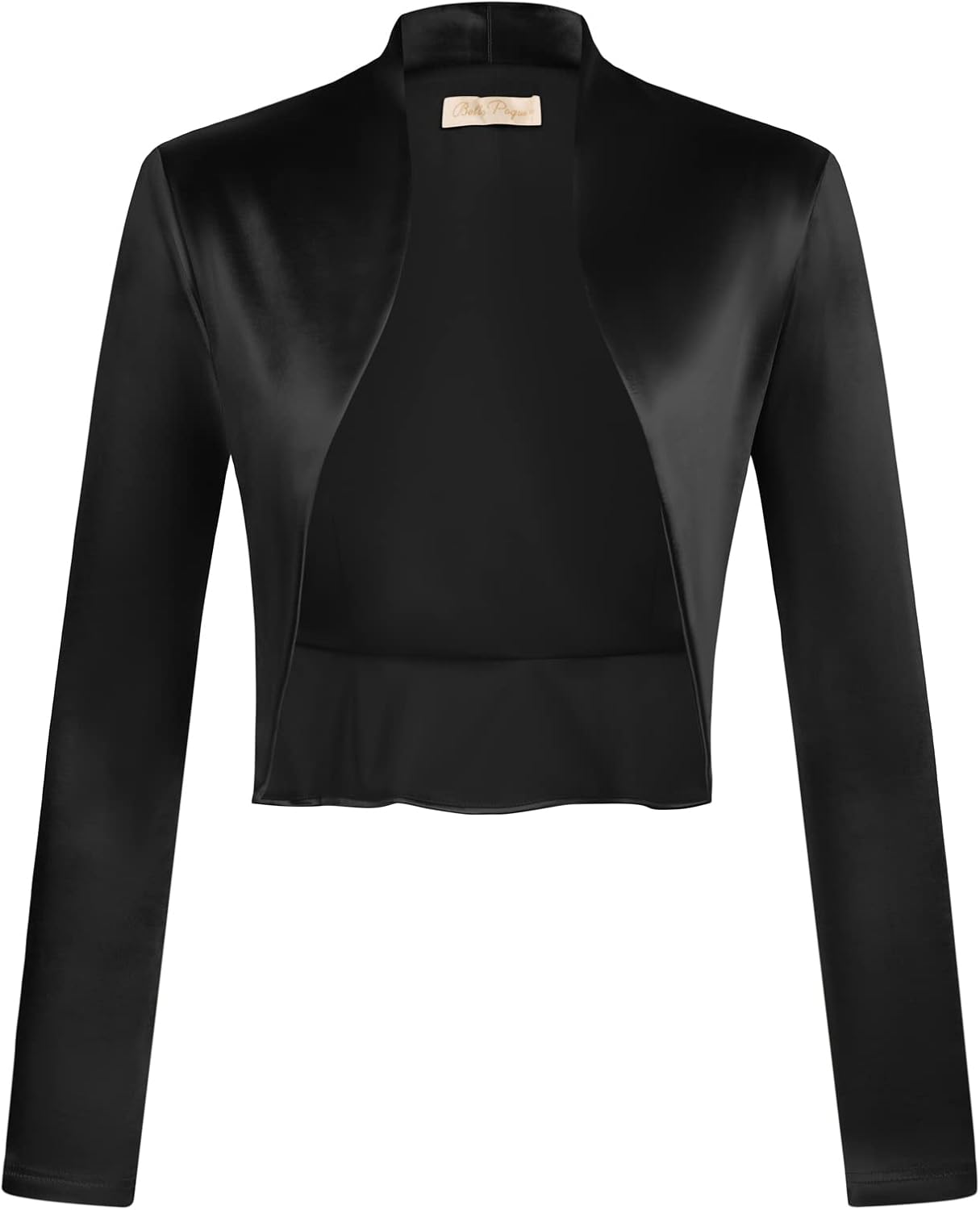 Belle Poque Women's Vintage Cropped Shrug Open Front Long Sleeve Ruffled Bolero...