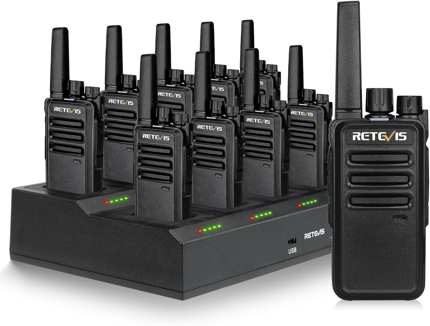 Retevis RT68 2 Way Radio, Long Range Walkie Talkies for Adults (10 Pack) with 10...