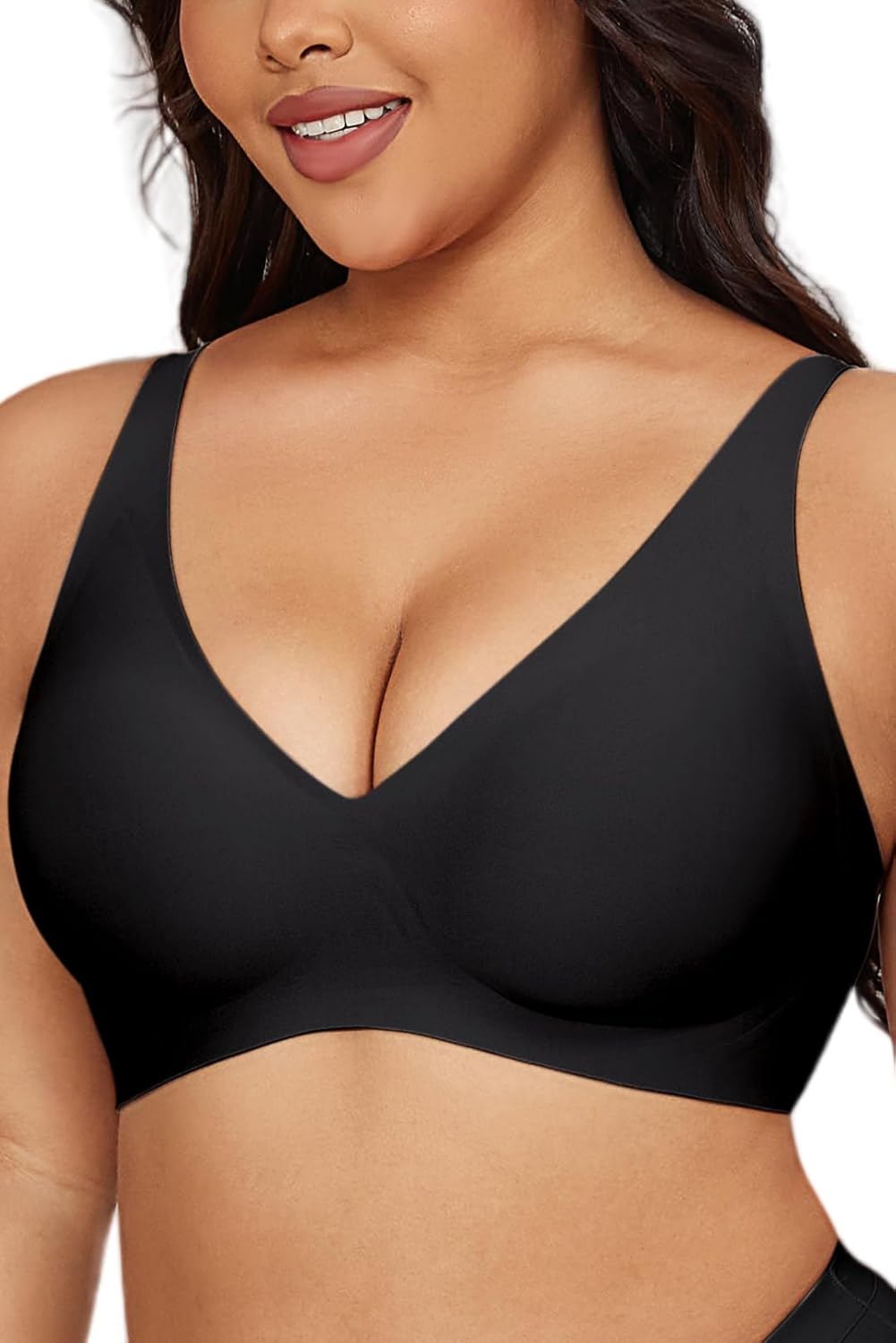 Gailife Deep V Bras for Women No Underwire Wireless Push Up Bra Seamless Plunge...