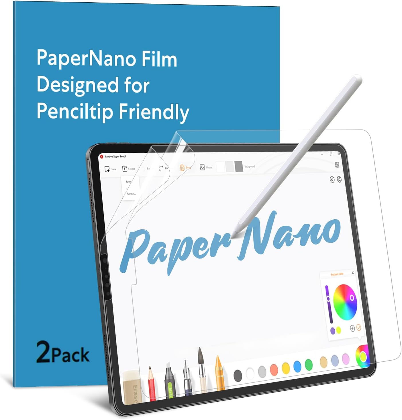 MOBDIK 2 Pack Paperfeel Screen Protector Compatible with iPad Pro 11 (2022&2021&...