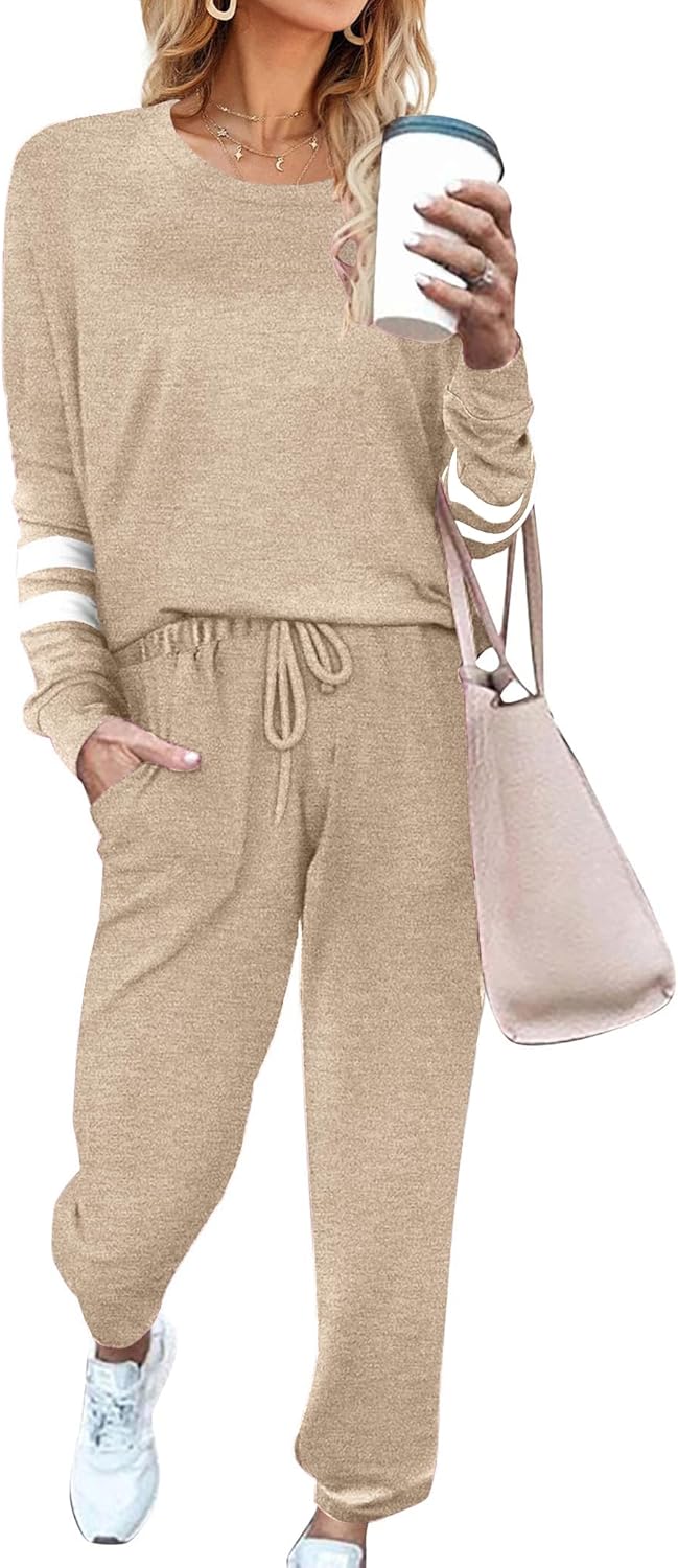 Ekouaer Sweatsuits Womens Loungewear Set Tracksuit Long Sleeve Pajamas Set with...