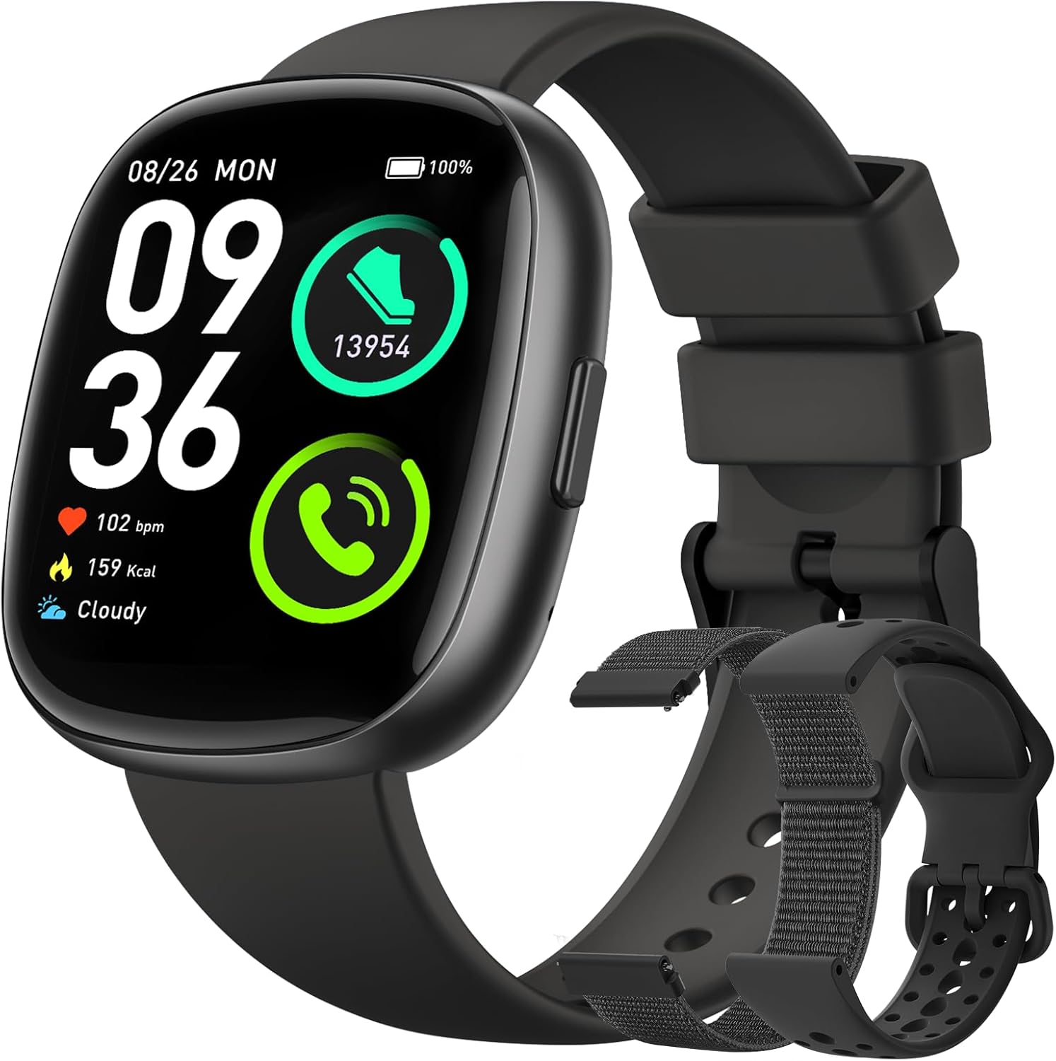 Smart Watches for Men Women Fitness: Fitness Tracker with Blutooth Call 24/7 Hea...