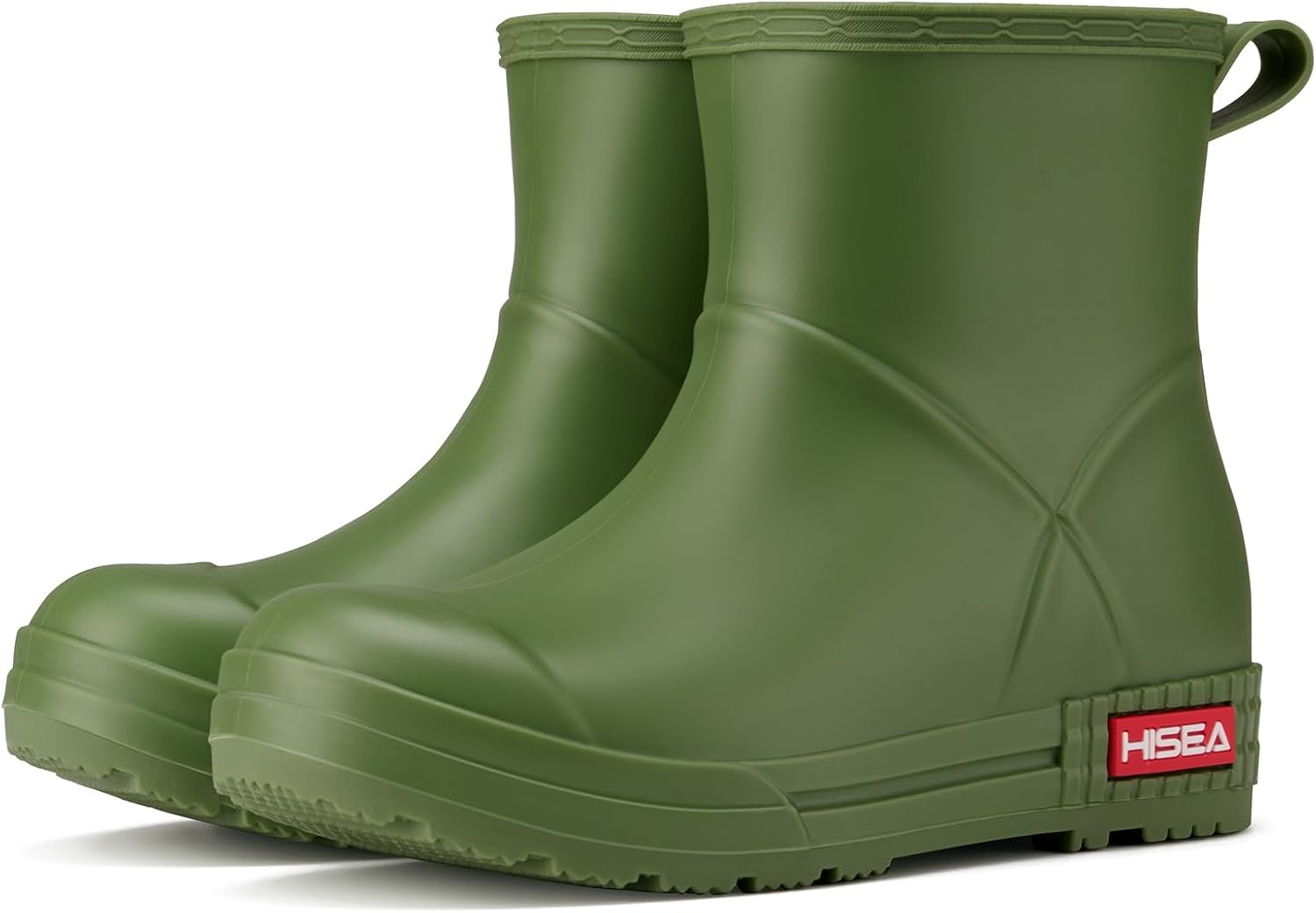 HISEA Women's Short Chelsea Boots Ankle Rubber Rain Boots for Garden Waterproof...