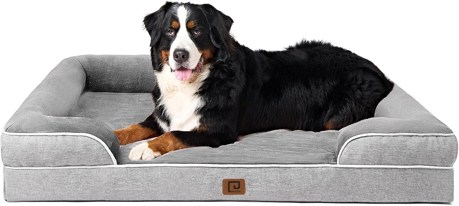 EHEYCIGA Orthopedic XL Dog Beds, Waterproof Memory Foam Dog Bed for Extra Large...