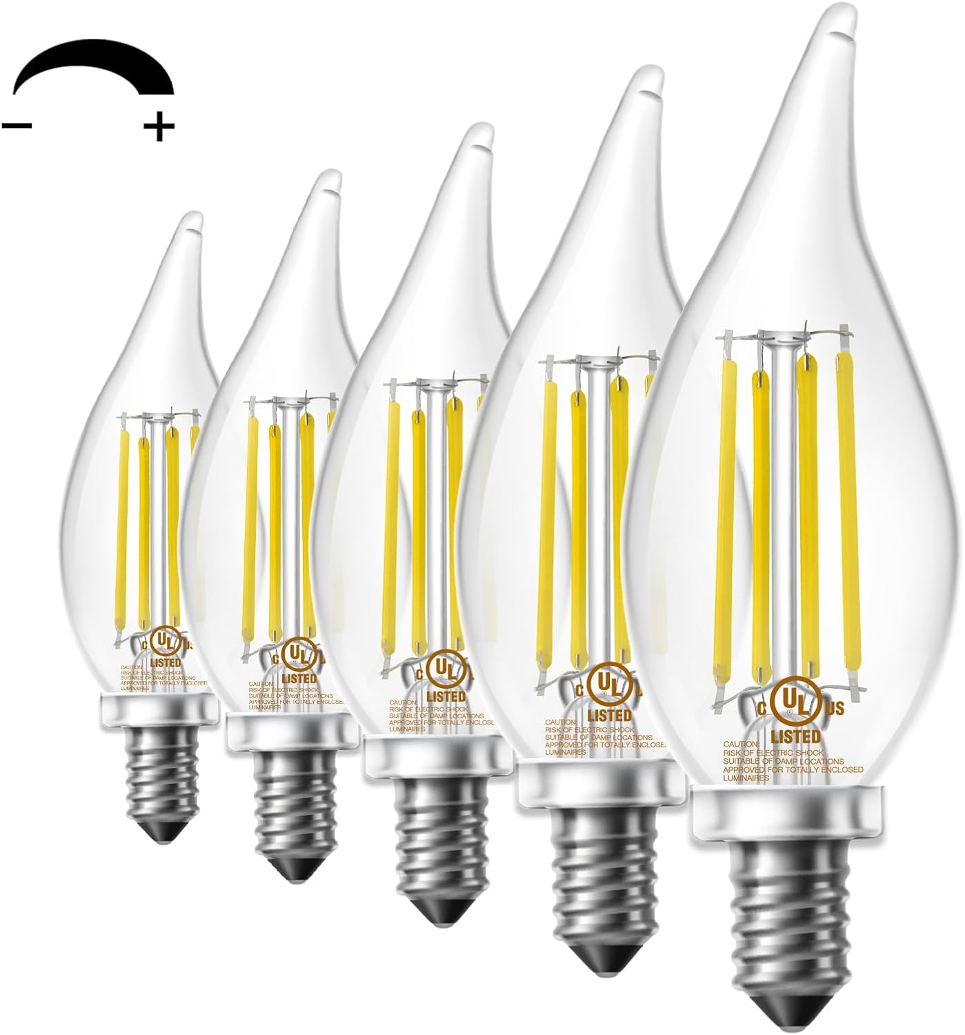 DAYBETTER Candelabra Led Light Bulbs, Led Candelabra Bulbs 60 Watt Equivalent, C...