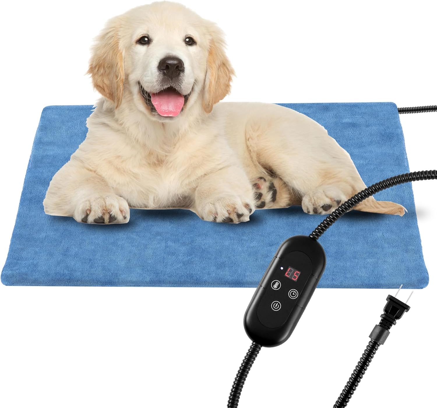 Pet Heating Pad for Dogs, Indoor Outdoor Waterproof Electric Heated Pad Mat for...