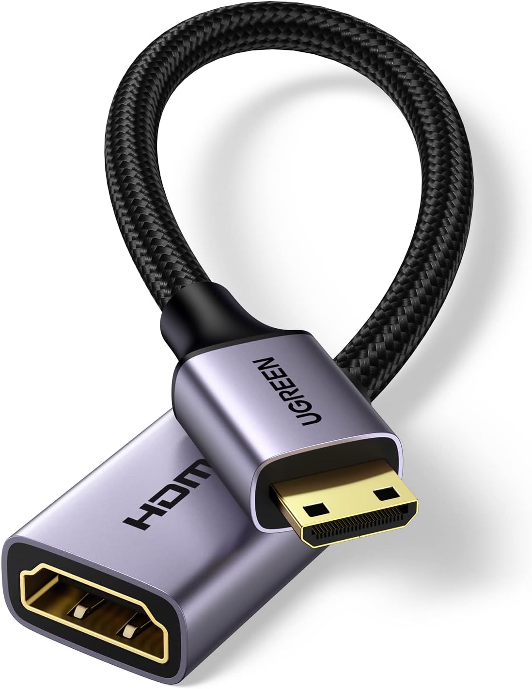 UGREEN Mini HDMI to HDMI Adapter 4K@60Hz 1440P@144Hz Male to Female Standard HDM...