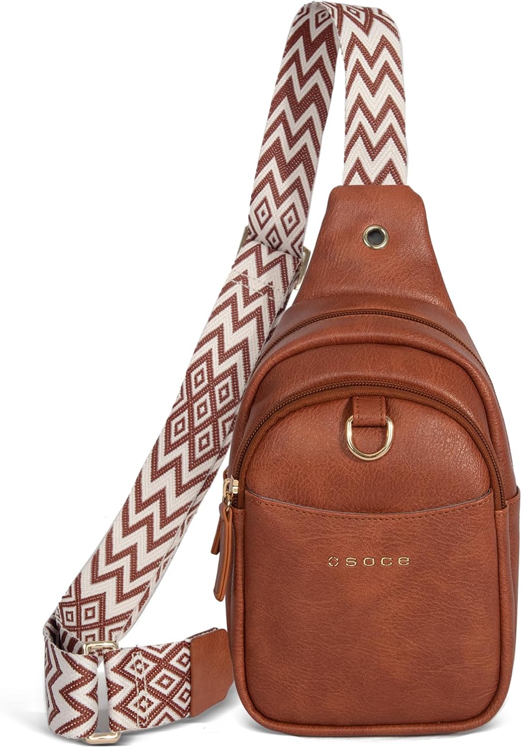 OSOCE Crossbody Bag for Women PU Sling Belt Bag Small Shoulder Chest Bag Purses...