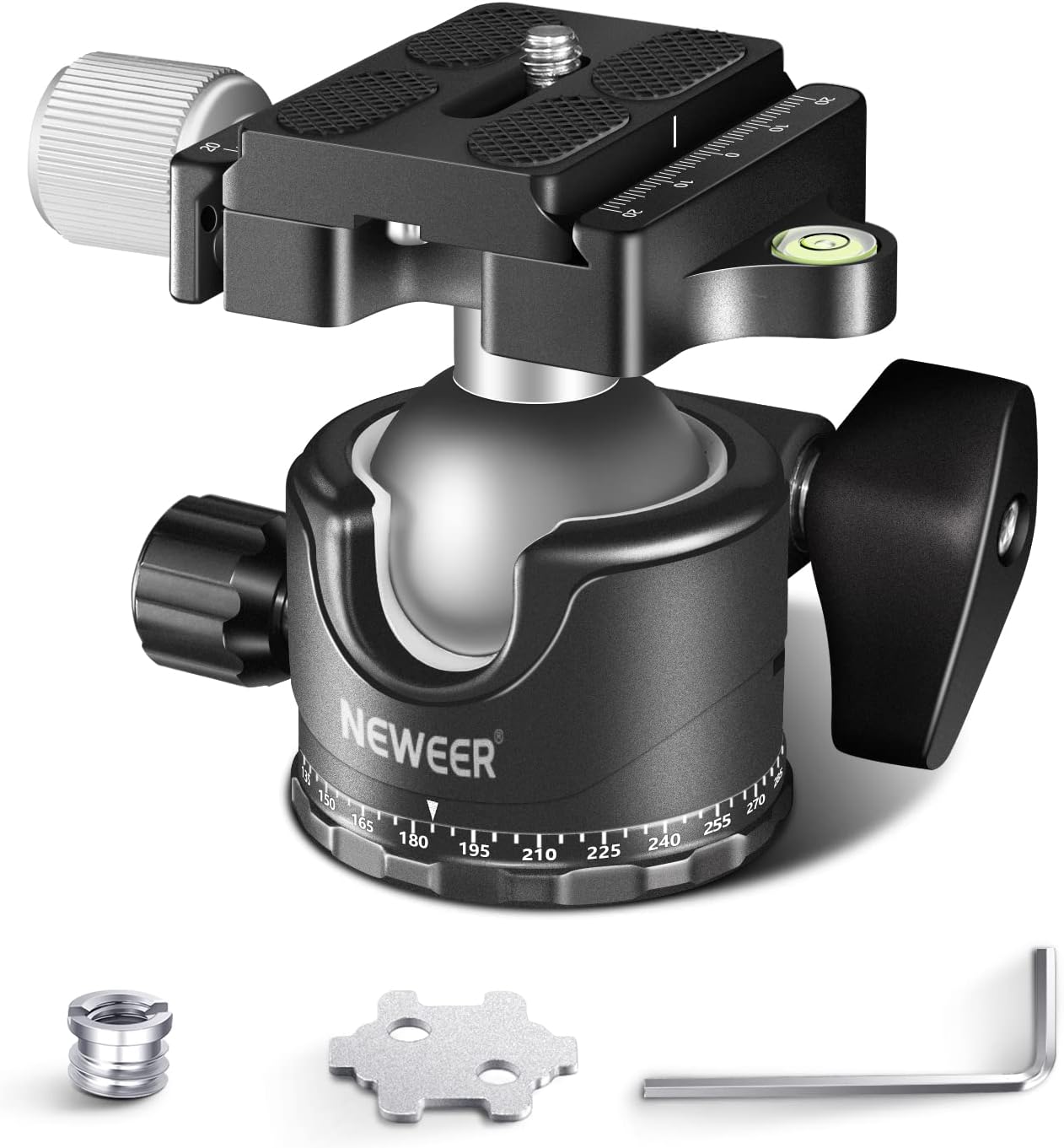 NEEWER Low Profile Camera Tripod Ball Head, 36mm Metal Panorama Ball Head Compat...