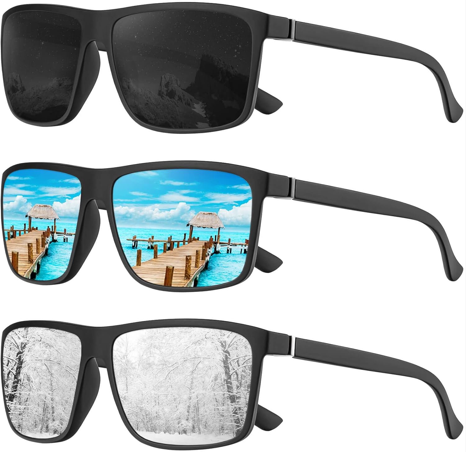 KALIYADI Polarized Sunglasses for Men and Women, Mens Sun Glasses with UV Protec...