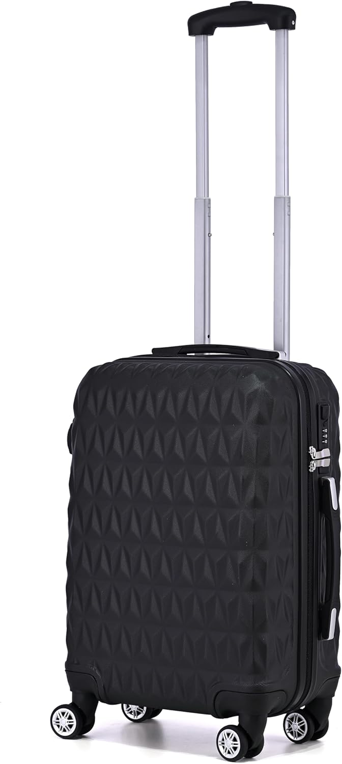 Hard Shell Cabin Carry On Suitcase 55 cm 2.5 kg 35 litres 4 Wheels with Built in...