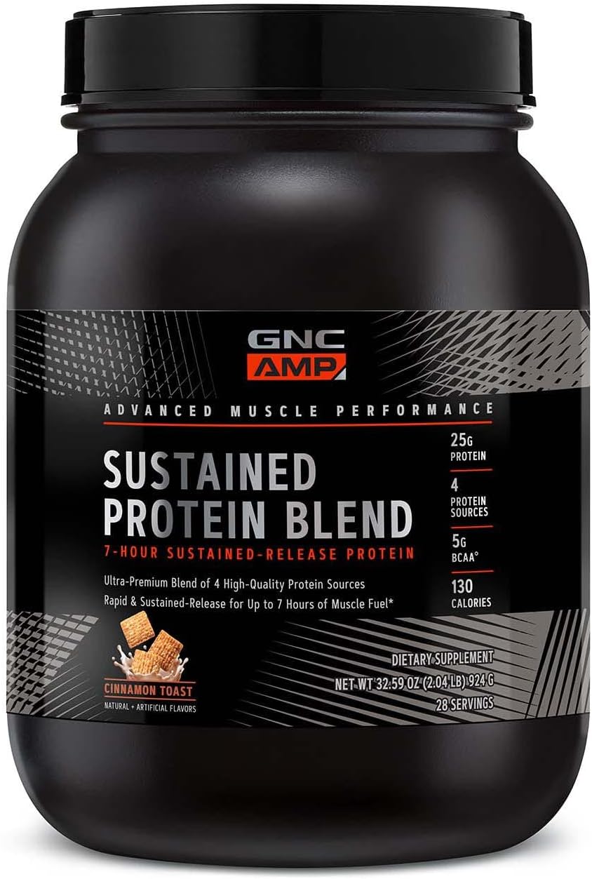 GNC AMP Sustained Protein Blend | Targeted Muscle Building and Exercise Formula...