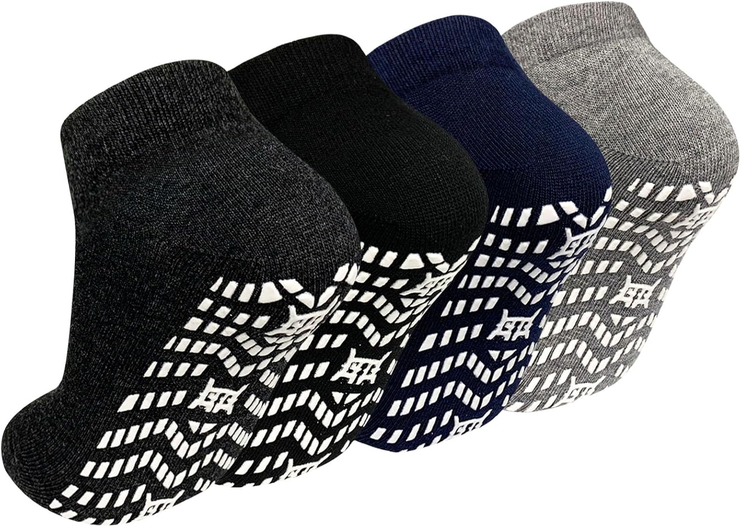 ZAKASA Non Slip Grip Socks for Men Non Skid Grippy Socks Anti Slip Gripper Socks...