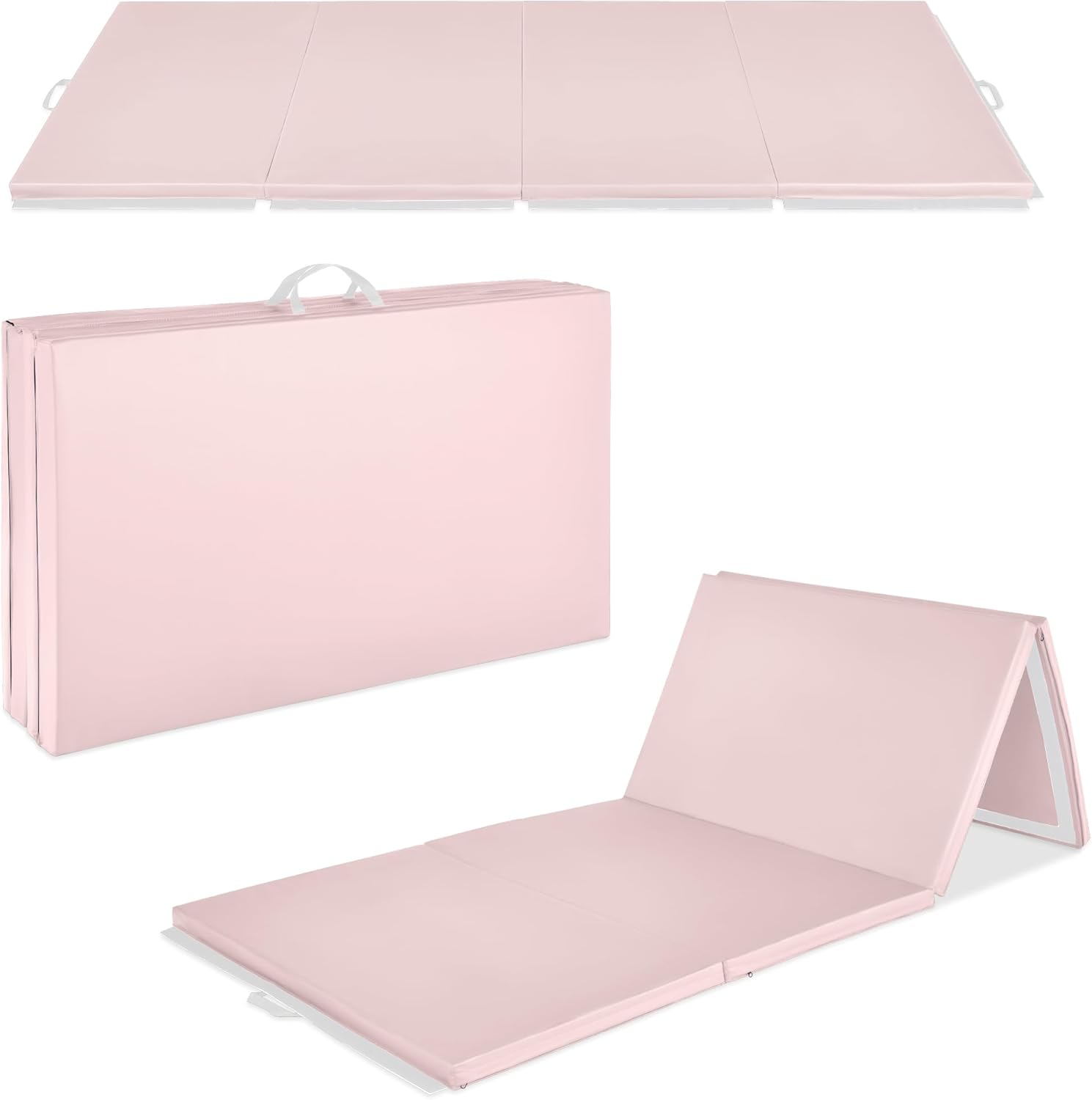 Best Choice Products 10ftx4ftx2in Folding Gym Mat 4-Panel Exercise Gymnastics Ae...