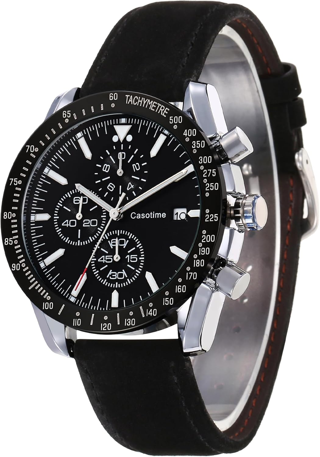 Watches for Men Leather Band Chronograph Mens Watches 30M Waterproof Big Face An...