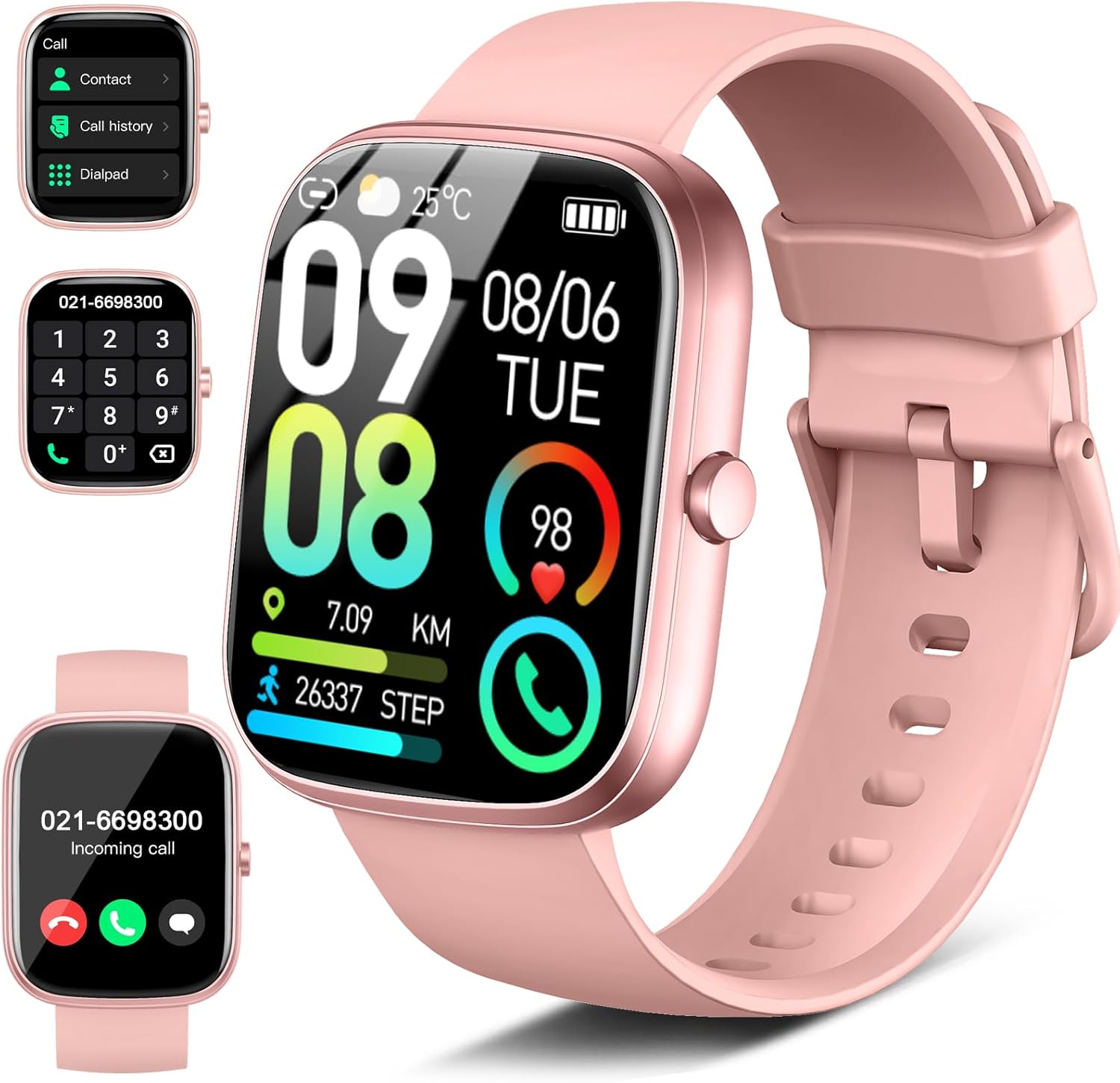Smart Watch for Men Women Answer/Make Calls, 1.91" Fitness Watch with Heart Rate...