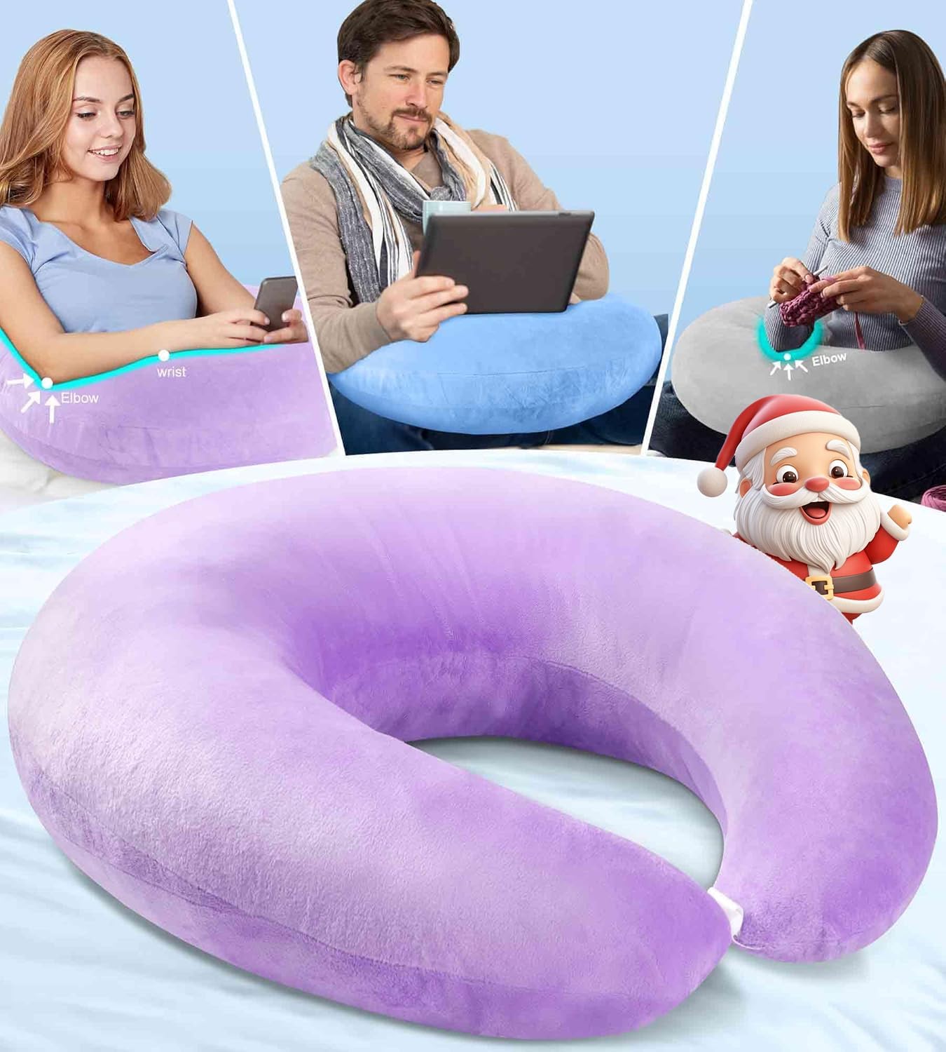 Reading Gaming Pillow Arm Rest for Bed Adult/Kid: Lap Desk Pillow for Sitting in...