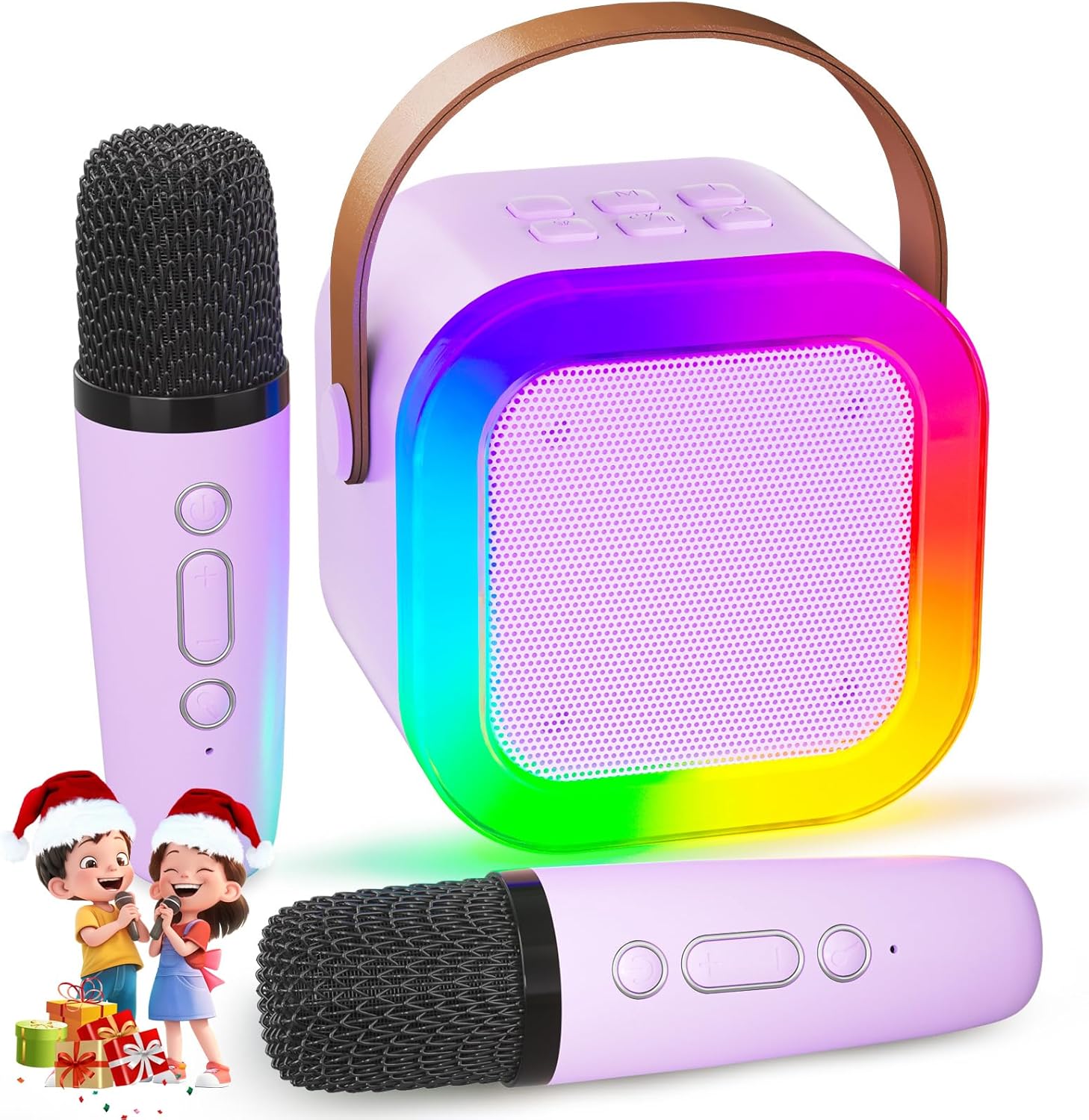 IROO Karaoke Machine for Kids with 2 Microphone, Birthday Gifts for Girls Toys A...