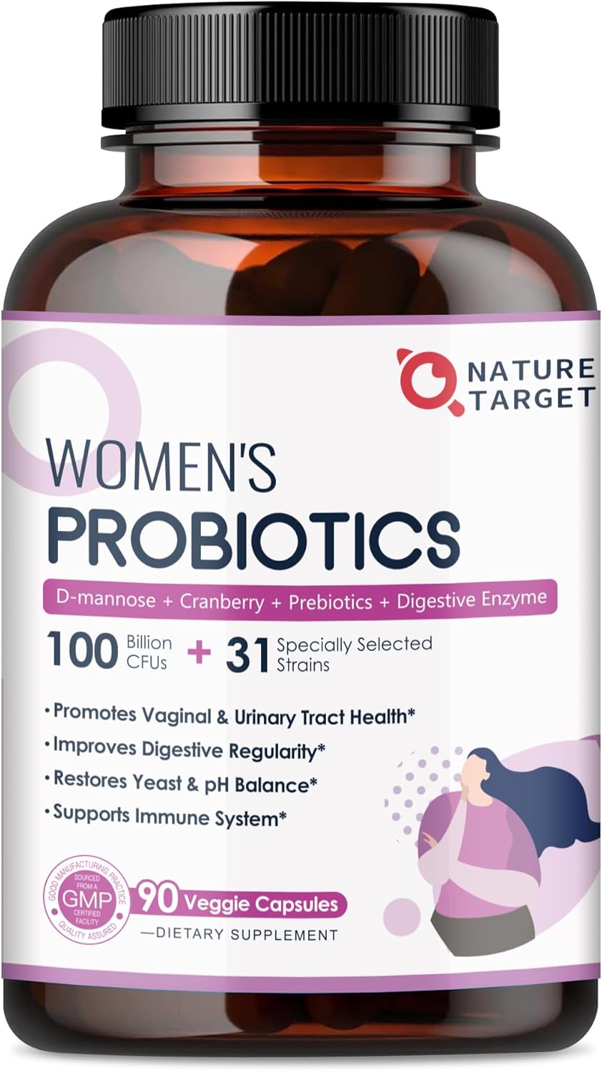 Probiotics for Women Digestive Health, 100 Billion CFUs Probiotic with Digestive...
