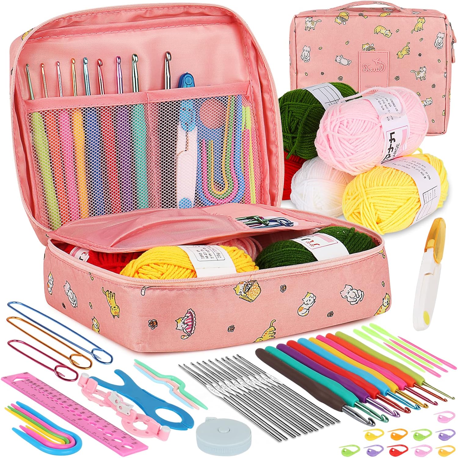 Aeelike Crochet Kit for Beginners Adults, Crochet Kits Include Yarn, 59pcs Croch...