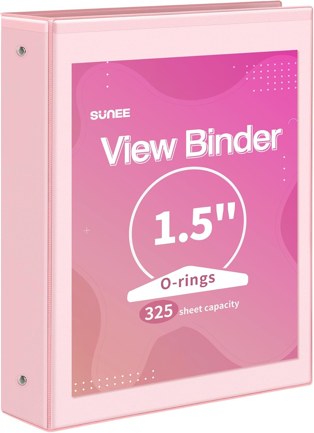 SUNEE 3 Ring Binder 1.5 Inch 1 Pack, Clear View Binder Three Ring PVC-Free (Fit...