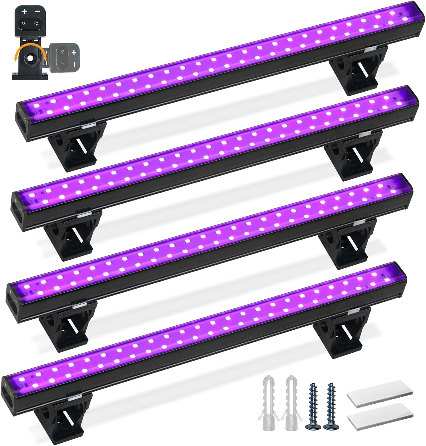 Barrina Black UV Light Bar, 10W 1ft USB Black Light, Adjustable LED Blacklight f...