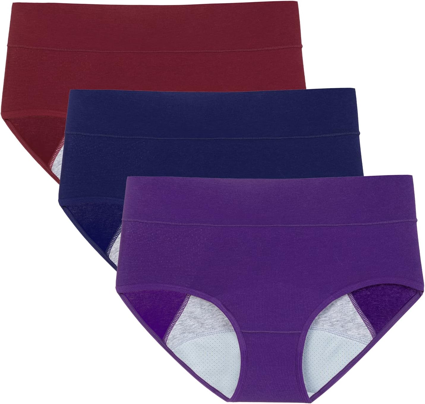 POKARLA Women's High Absorbency Period Cotton Underwear Heavy Flow Leakproof Pan...
