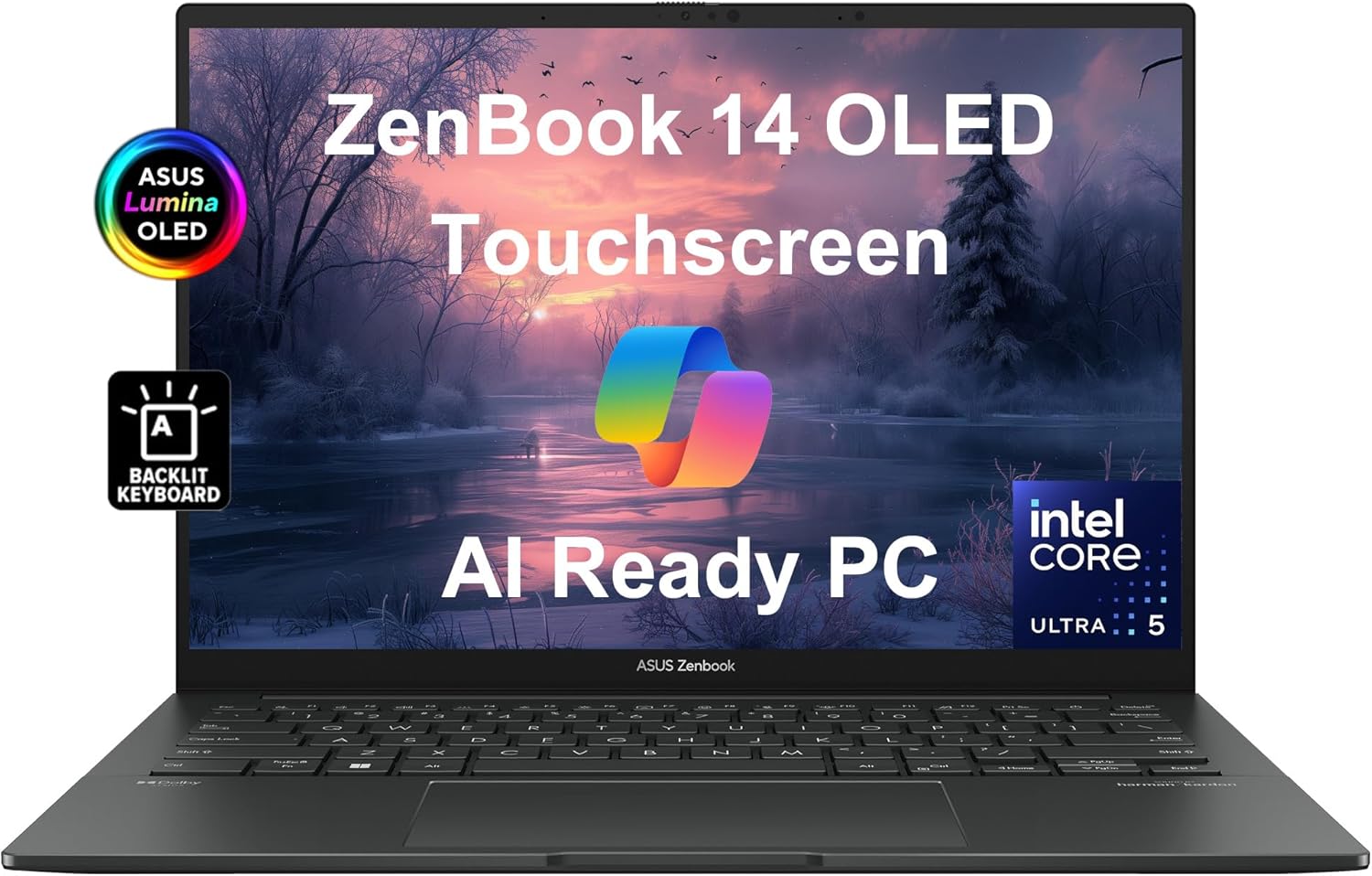 ASUS ZenBook 14 OLED Q415 Business Laptop (14" FHD+ Touchscreen, Intel 14-Core U...