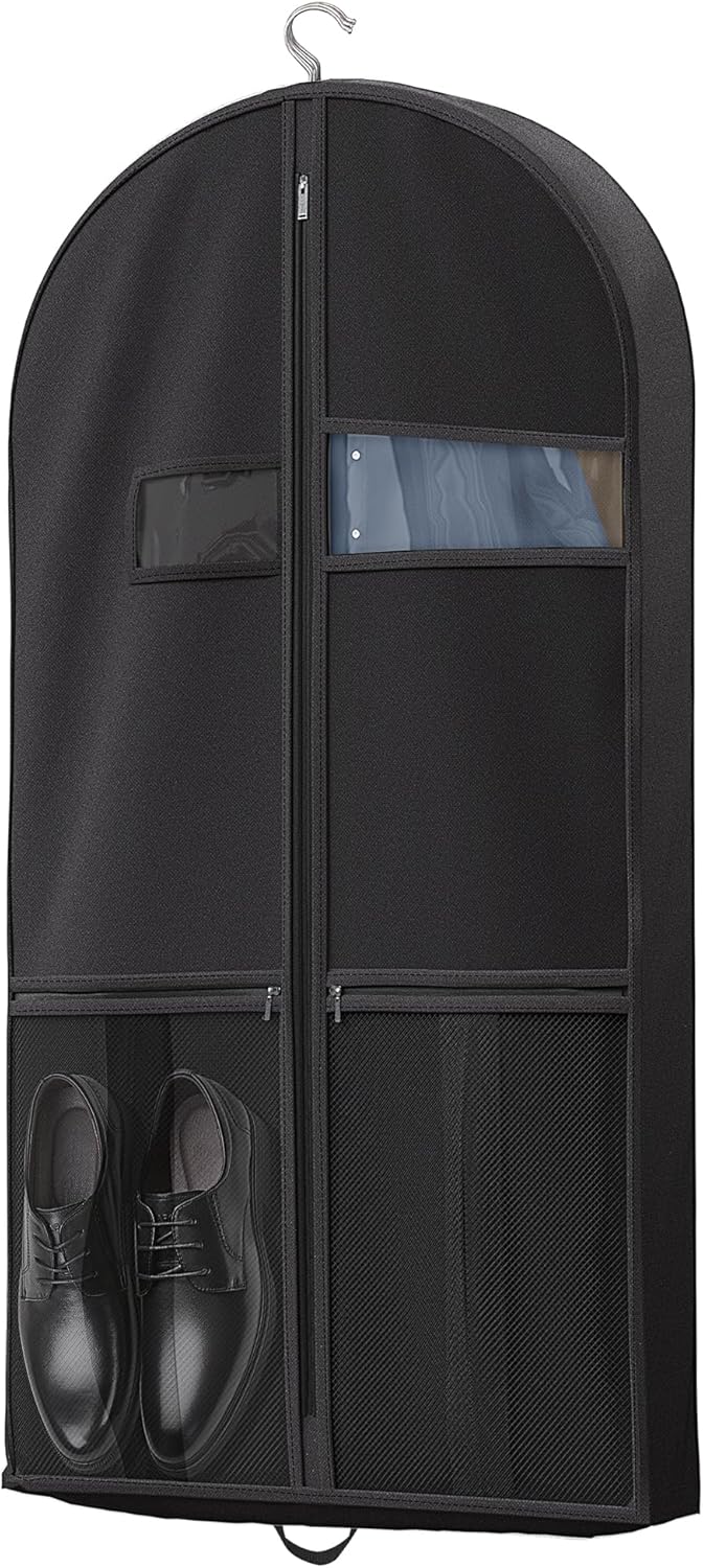 Travel Garment Bag with Zipper Pocket, Suit Bag for Suits, Dresses, Coats 43inch...