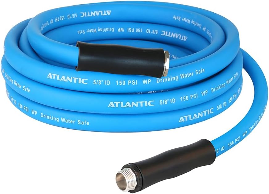 Atlantic RV Drinking Water Hose 15 ft: Lightweight, Lead, BPA, Phthalate-Free, a...