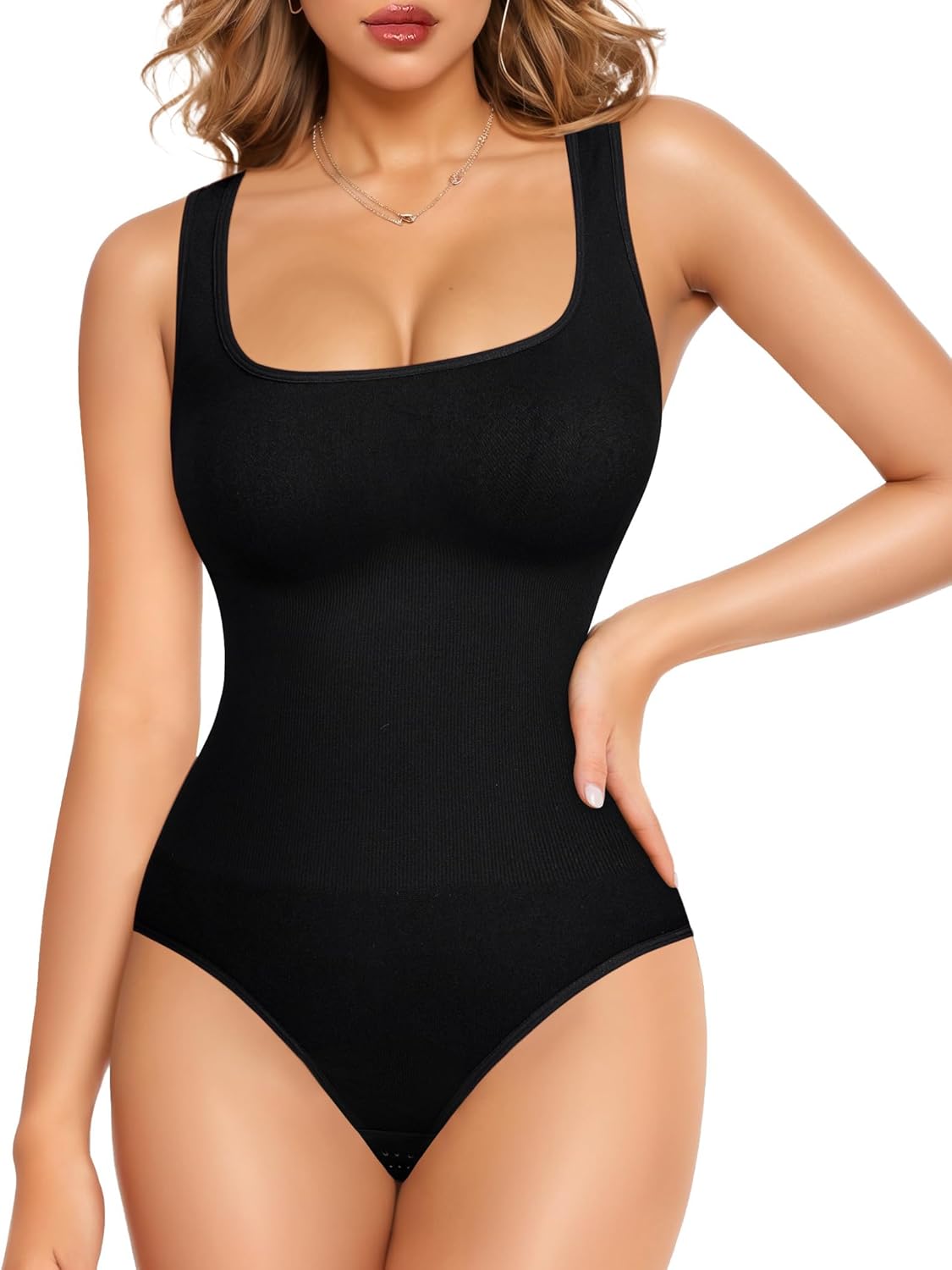 Junlan Shapewear Bodysuit for Women Tummy Control Full Body Shaper Seamless Shap...
