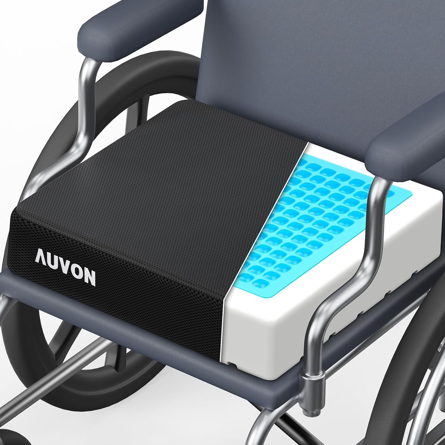 AUVON Cooling Gel Wheelchair Seat Cushion for Sciatica, Back, Pressure Sore and...