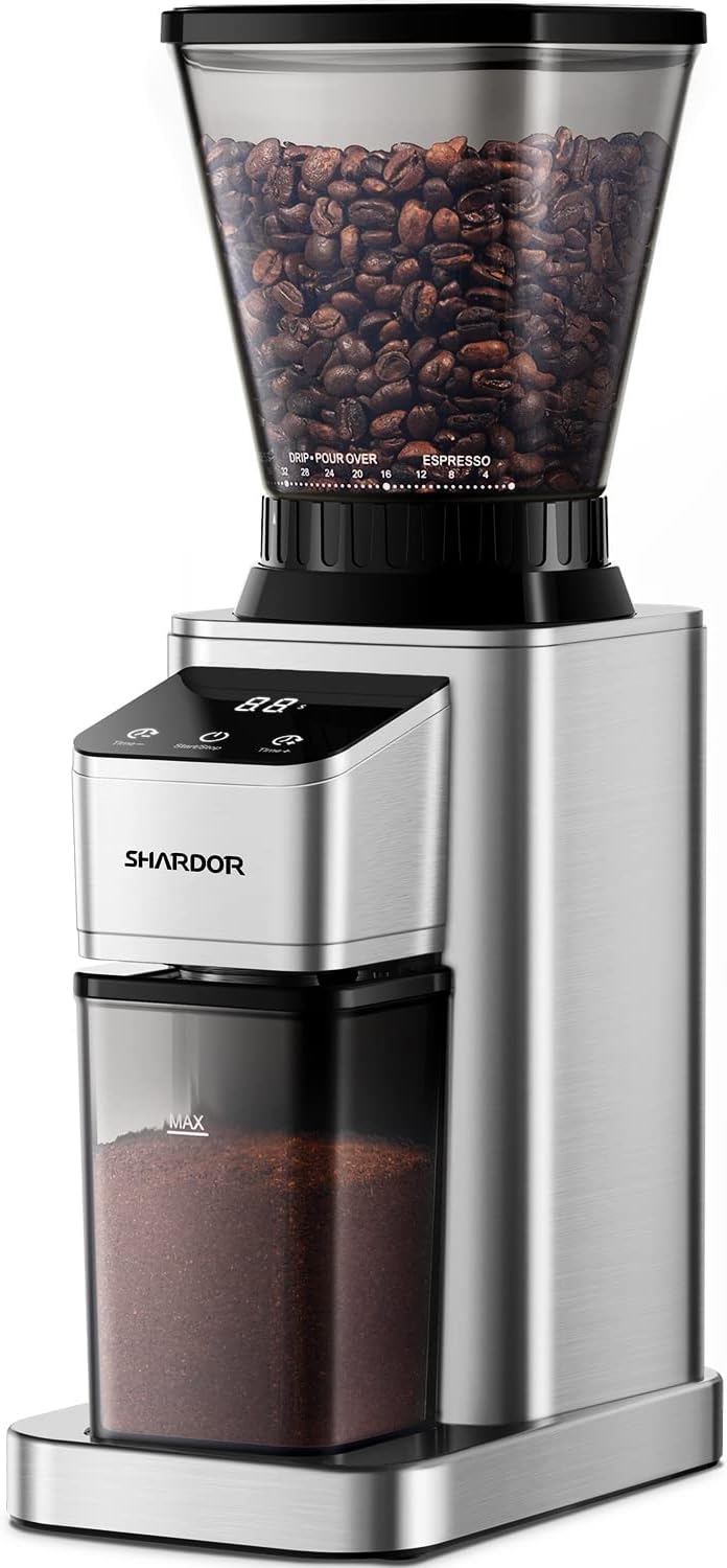 SHARDOR Conical Burr Coffee Grinder Electric, Adjustable Touchscreen Burr Mill w...